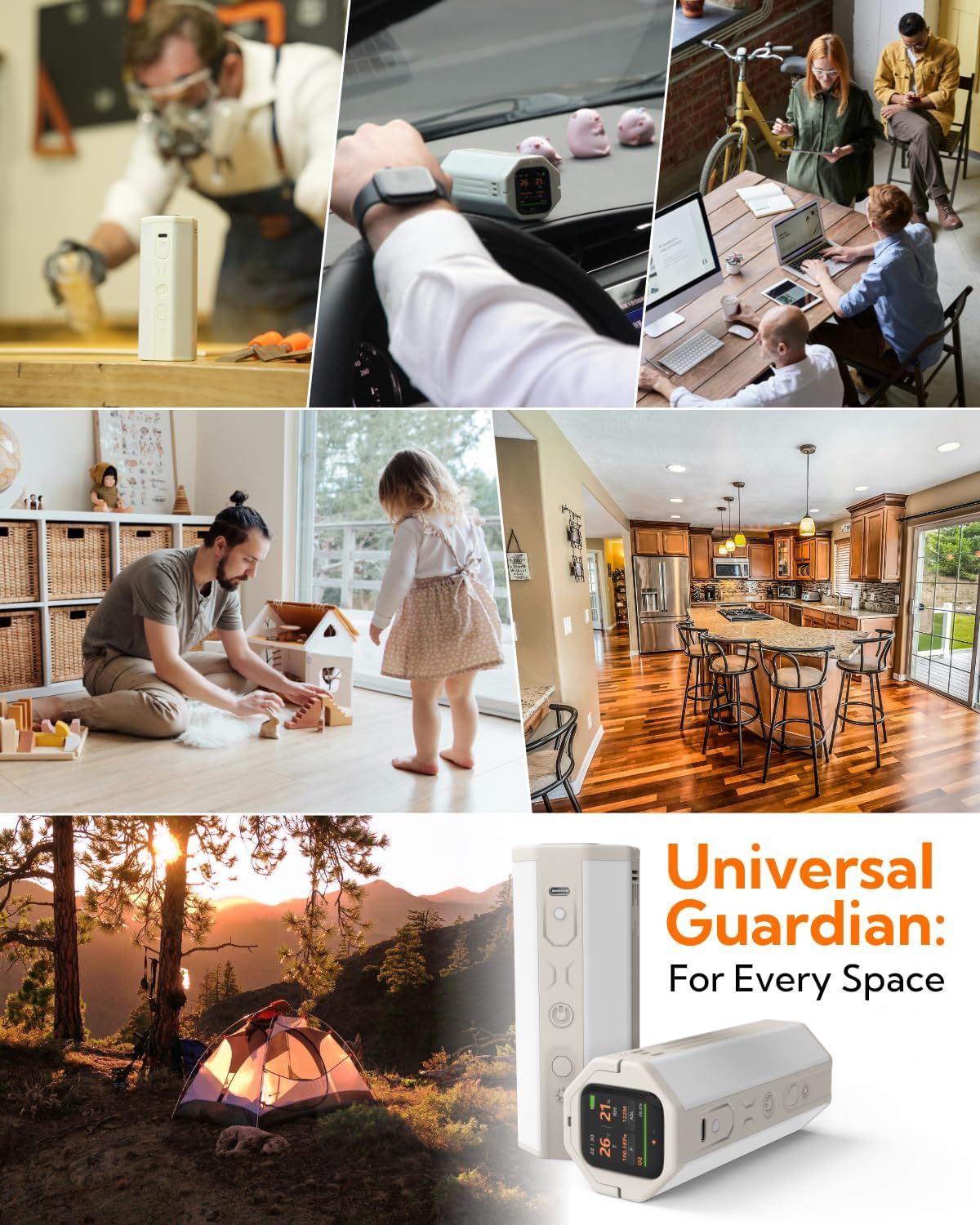 LUM GUARD Portable Air Monitor(white)