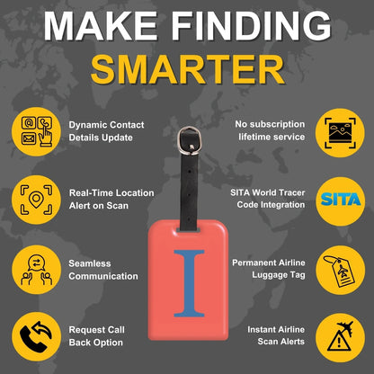 Initials Bag tag I  [pack 2]