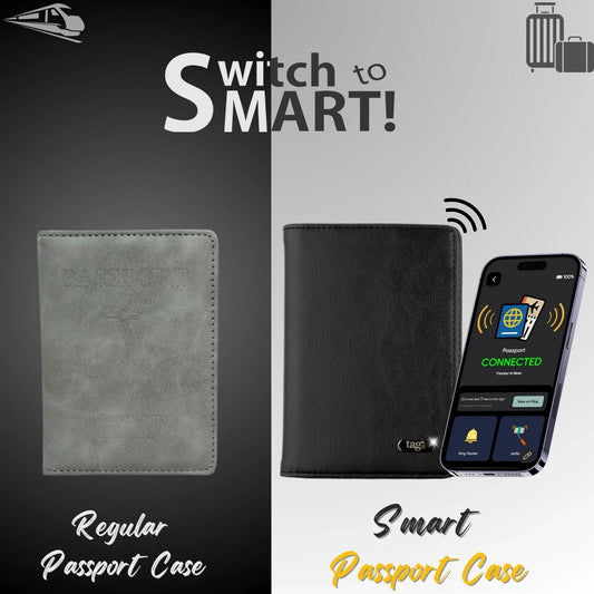 Dolphin Smart Leather Passport Tracker