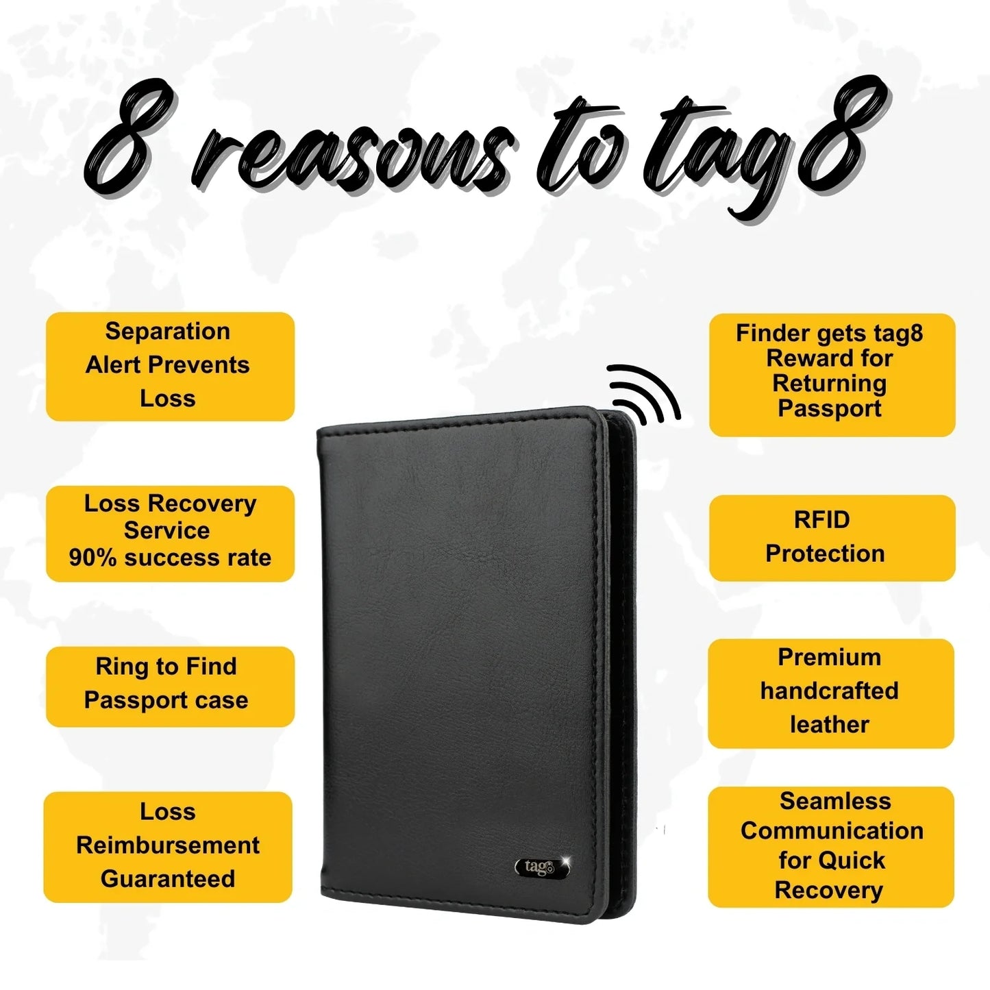 Dolphin Smart Leather Passport Tracker